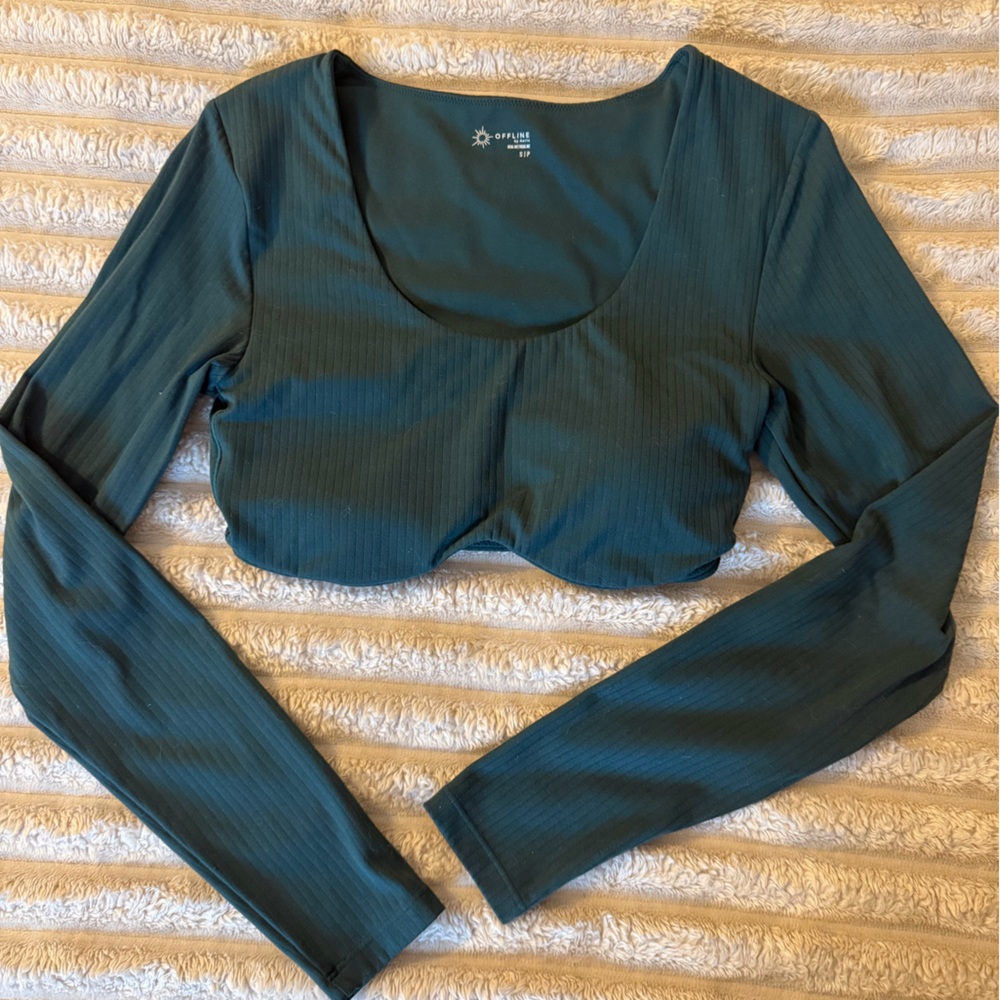 Offline Aerie crop top with built in bra